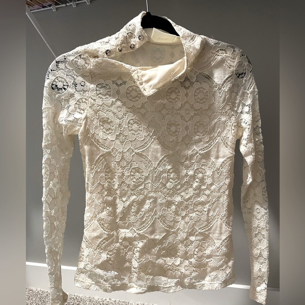 Beautiful Maeve anthropologie ivory top size xs